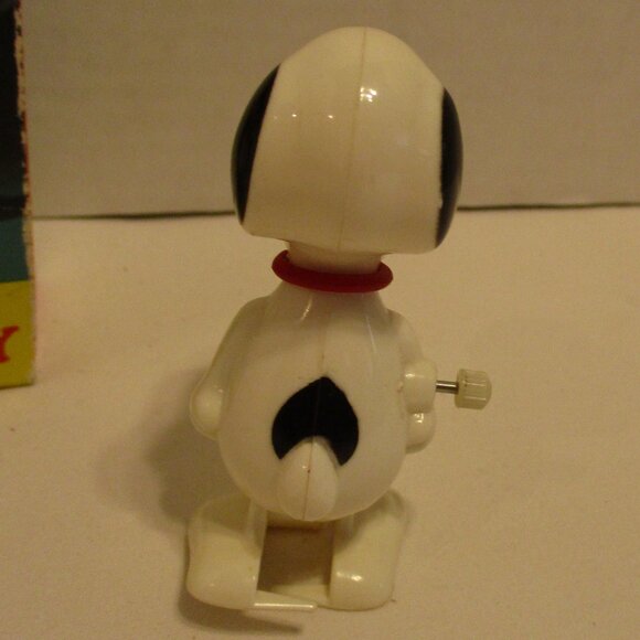 Snoopy Woodstock Vintage 1958 Black White Yellow Working Wind Up Figure With Box - Picture 11 of 12
